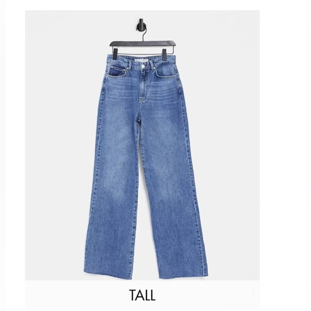 ASOS Blue Wide Leg Flare Jeans